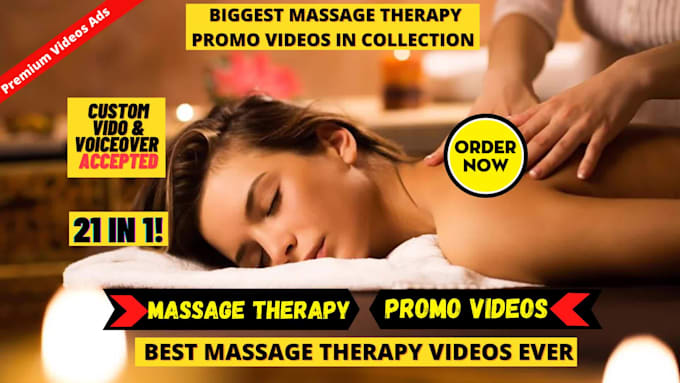 make massage therapy or therapist day spa salon promo video