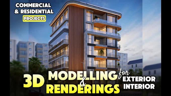 create architecture sketchup 3d model exterior rendering and interior design