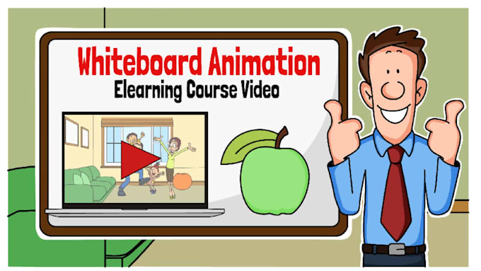 create animated explainer elearning course video and training video