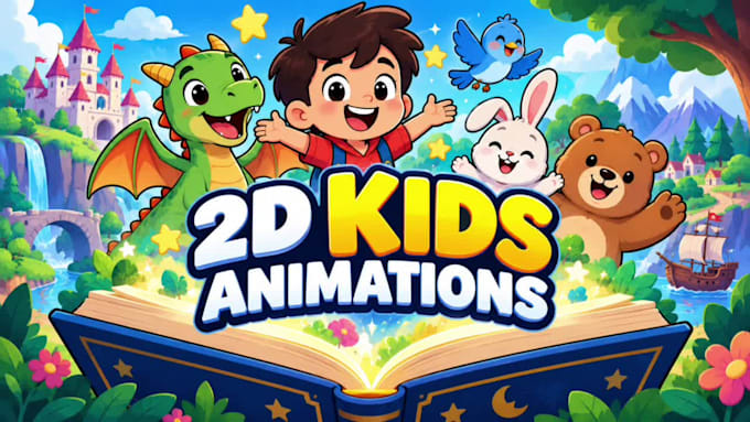 create 2d animation videos for kids