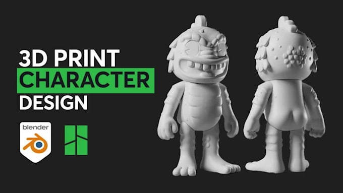 sculpt toy design stl model and 3d character figurine for 3d printing