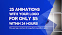 create 25 logo animation for your brand