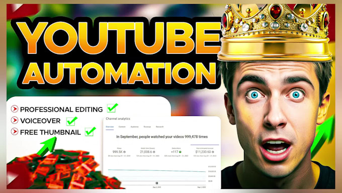 be your youtube automation video editor for faceless cash cow channel