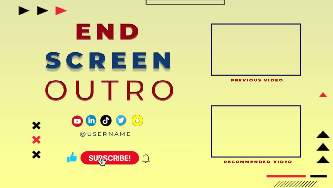 Hire a freelancer to make youtube outro, end screen animation