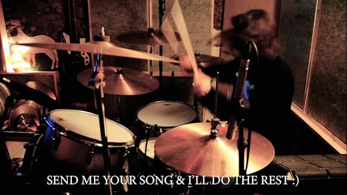 record a professional rock acoustic drum track for you