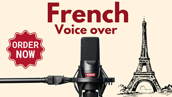 record a professional female french voice over in 24 hours