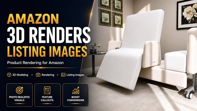 do 3d product rendering for amazon listing images