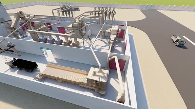 do 3d walkthrough animation, industrial 3d animation and factory vitual tour