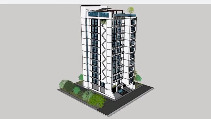 create professional sketchup 3d model from floor plan or cad