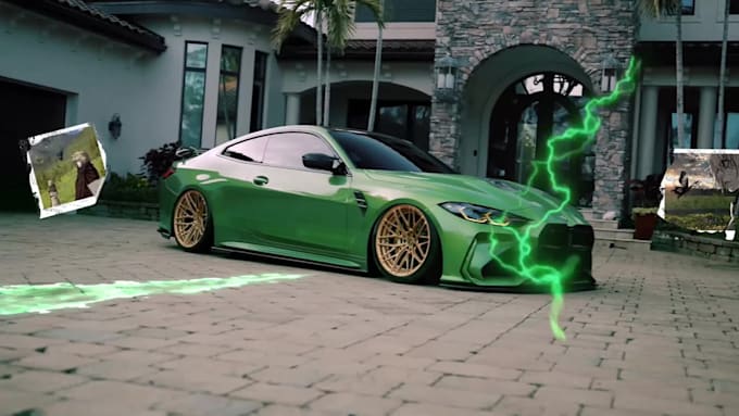 professionally edit car, real estate video for you with speed ramping