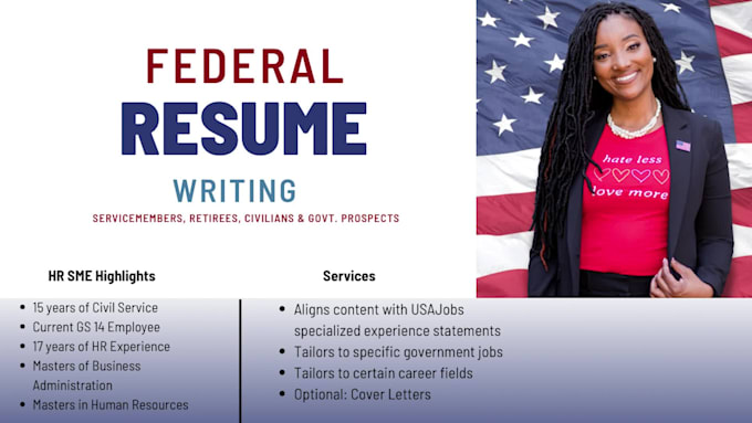 write federal and private sector resume in two days
