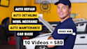 do auto repair video or mobile mechanic auto detailing video