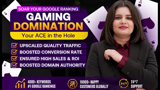 do gaming domination off page SEO backlinks for google ranking in korea thailand