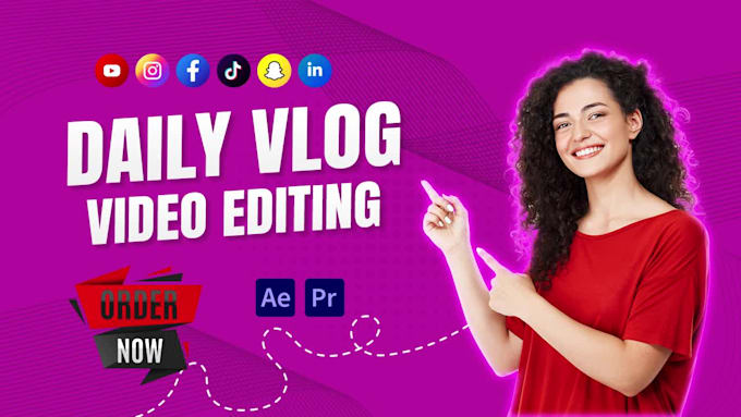 do professional youtube video editing for daily vlogs