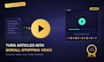 turn your article or blog into a stunning ai powered explainer video