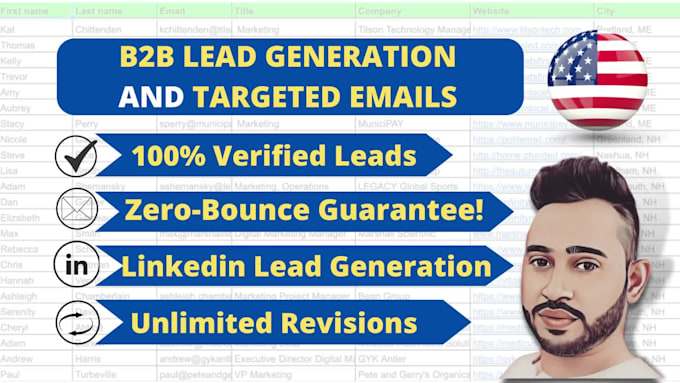 provide b2b email list building, linkedin lead generation by sales navigator