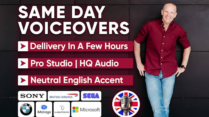 record you a british male voice over today