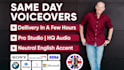 record you a british male voice over today