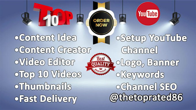 be your youtube content creator and video editor