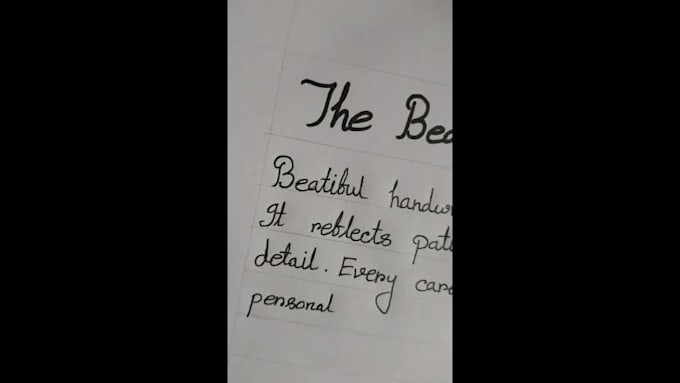 beautifully handwrite notes, letters and documents in cursive english and bangla