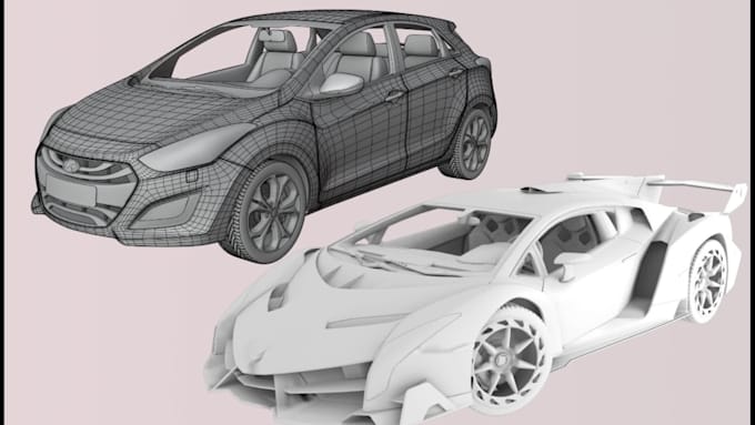 do 3d car modeling for games and 3d printing