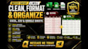 clean, format, organize and remove duplicates from excel data