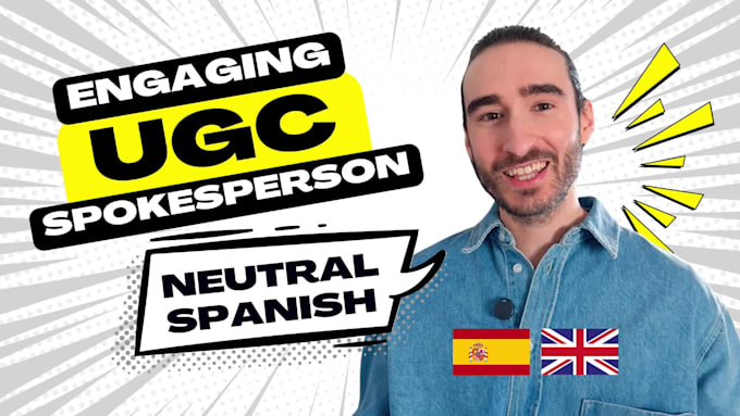 create your ugc video in neutral spanish or english