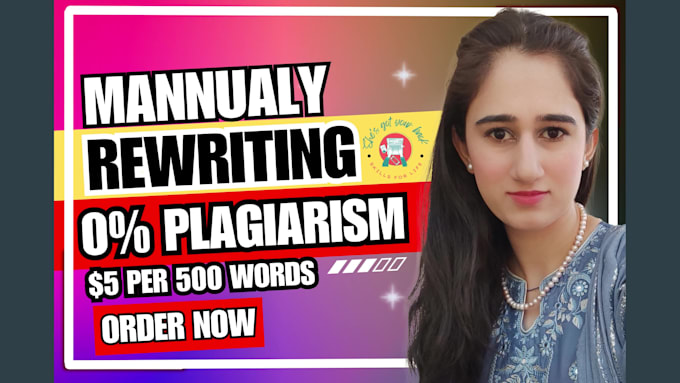 rewrite content manually into plagiarism free article