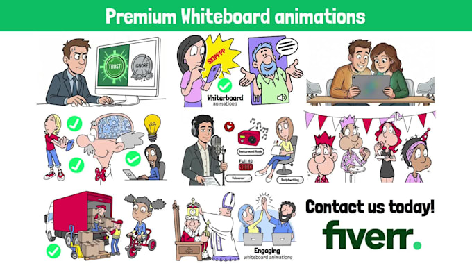 create a custom whiteboard animation explainer doodle video