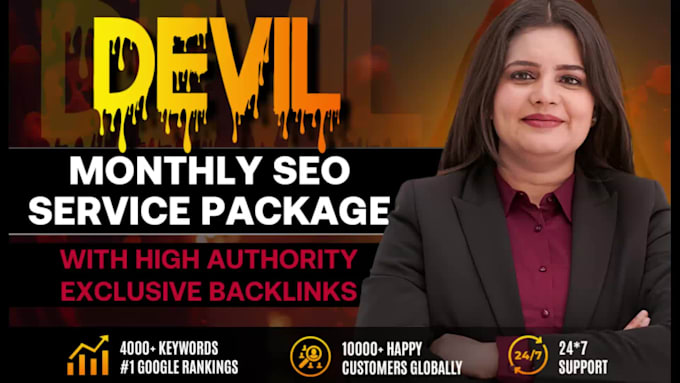 devil white hat monthly off page SEO service package with high quality backlinks