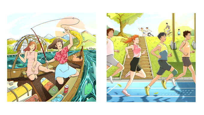 do creative concept illustration for you