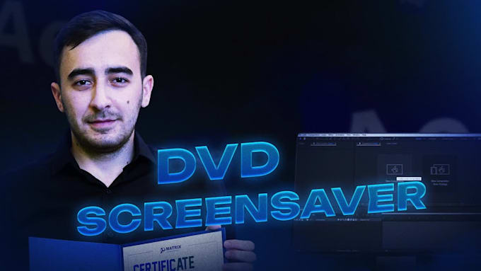 create a smooth dvd screensaver logo animation in HD or 4k