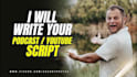 write your podcast script, youtube script, or social content