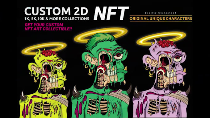 vectorize hand drawing or sketch to digital art illustration 2d nft