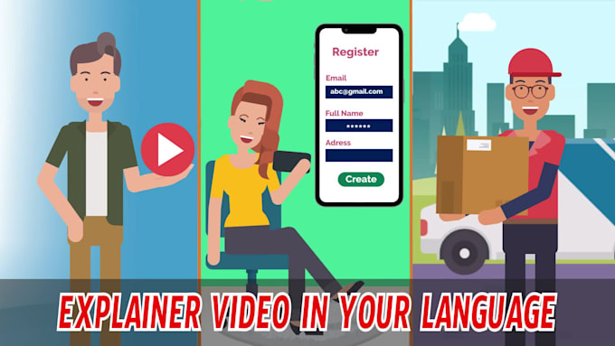 create a 2d animated explainer video