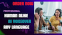 do professional human like ai voiceover and text to speech