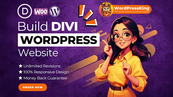 build a custom wordpress website, landing page design
