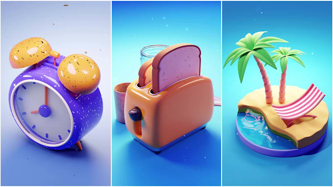 make professional 3d landing page animation for your website