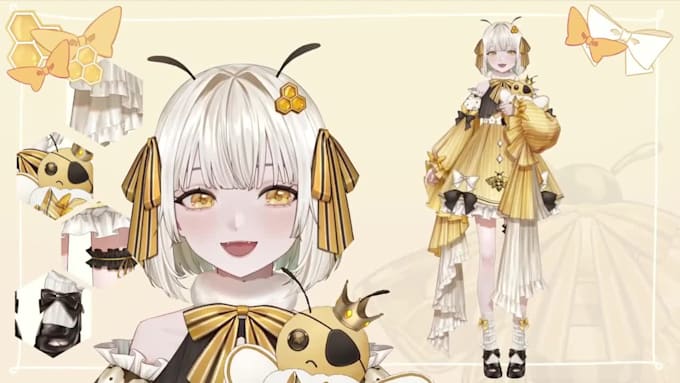 draw rig cute live2d vtuber model 2d vtuber rigging anime avatar 2d vtuber model
