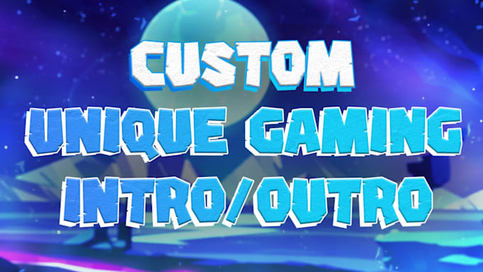 make a custom gaming youtube intro and outro logo animation