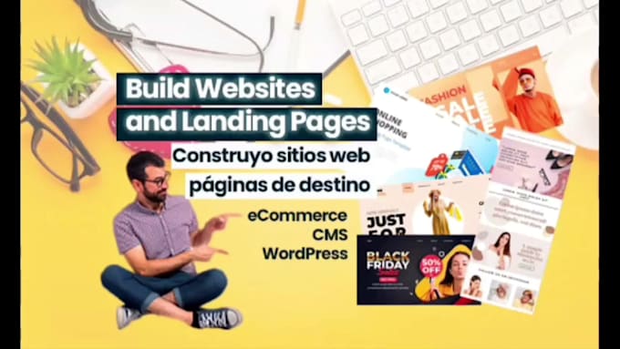 design your professional and modern website or landing page