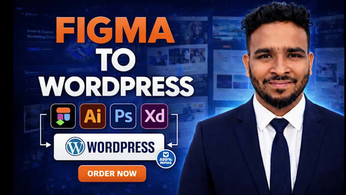 convert convert figma, PSD, xd to wordpress website