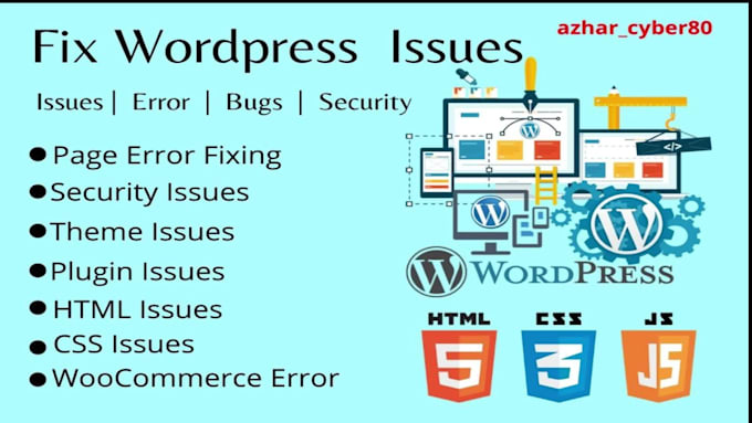 fix wordpress errors, bugs, security, or CSS problems