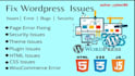 fix wordpress errors, bugs, security, or CSS problems
