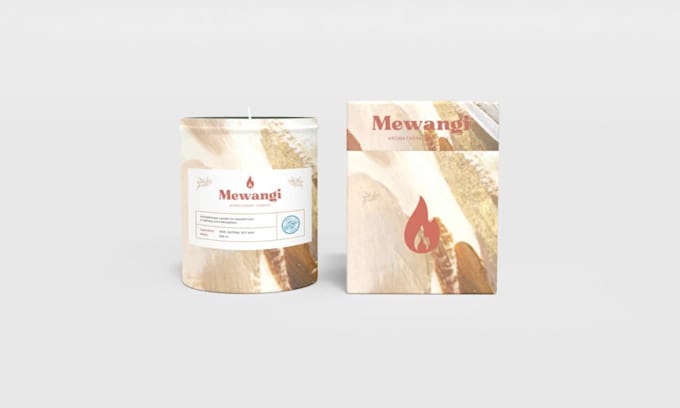 do candle box packaging design and candle label design