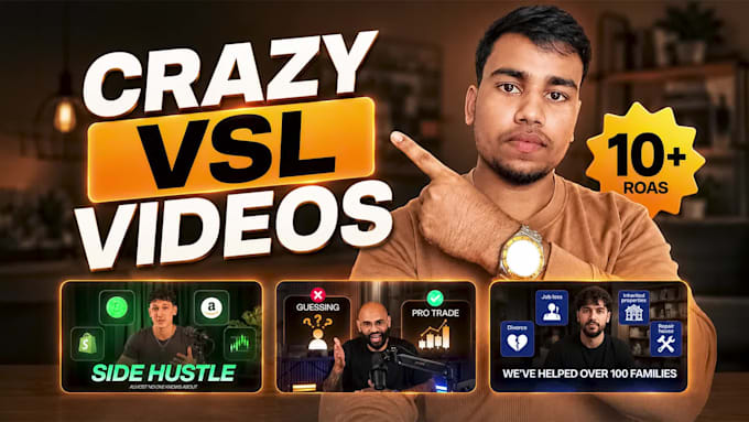 do talking head vsls, sales letters, ugc, video ads editing