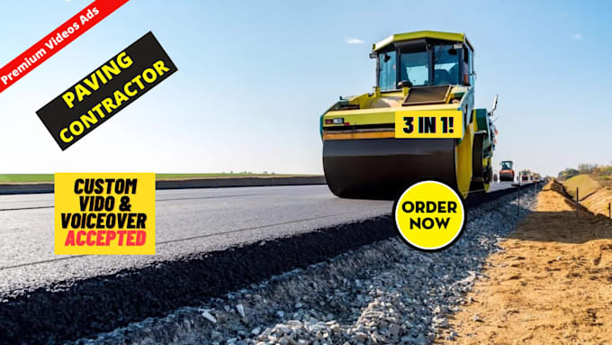 make paving contractor explainer video ad or paving website