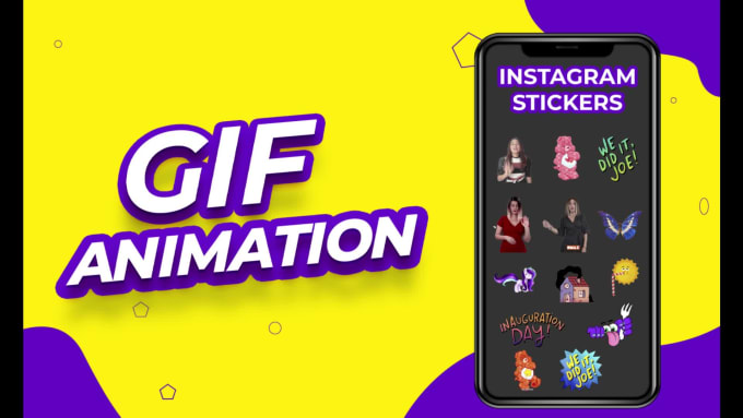 Create gif animation,animated gif banner or instagram stickers by ...
