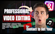 be your professional youtube video editor for you