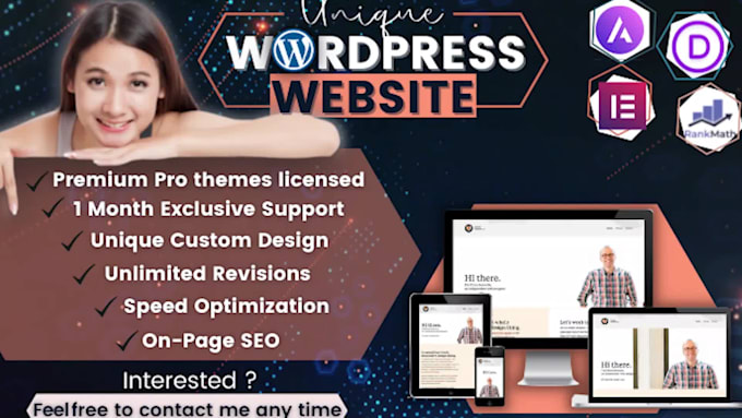 create modern wordpress website with divi, astra, elementor